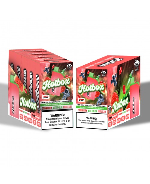 Hotbox Disposable Vape 7500 Puffs | Box of 5 Units